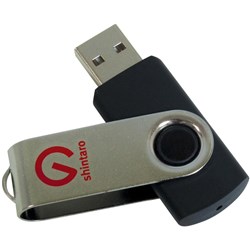 Shintaro 8GB Rotating Pocket USB 2.0 Black