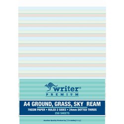 Writer Premium Ground/Grass/Sky A4 24mm Dotted Thirds Ream Of 250