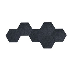 Visionchart SANA Easy Stick Acoustic Hexagon Wall Tile 300 x 260mm Shadow Pack Of 6