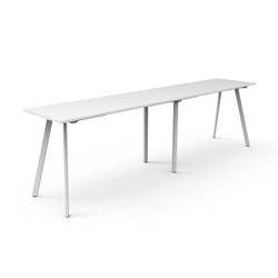 Rapidline Eternity High Bar Table 3600W x 750D x 1050mmH Natural White Top White Frame