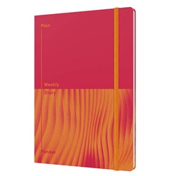 Jumble & Co Schedule And Scribbles Undated Diary A5 Week To View Red