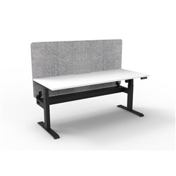 Rapidline Boost Light Single Sided Workstation Grey Eco Screen+Tray 1800mmW White/Blk