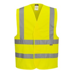 Portwest Hi-Vis Two Band and Brace Vest Large/Extra Large Yellow