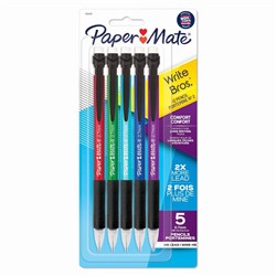 Paper Mate Write Bros Grip Mechanical Pencil 0.7mm Pack Of 5