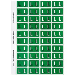 Avery Alphabet Coding Label L Side Tab 25x42mm Dark Green Pack Of 240