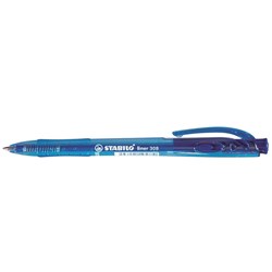 Stabilo 308 Retractable Ballpoint Pen Medium 0.45mm Blue