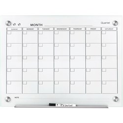 Quartet Infinity Glass Board Calendar 600 x 900mm White