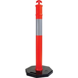 Maxisafe T-Top Bollard Post With Base 8kg Orange And Black